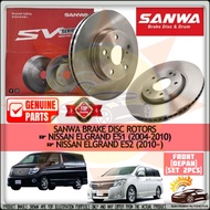 SANWA STANDARD Nissan Elgrand E51 (2004-2010) / E52 (2010~) Brake Disc Rotor FRONT SET