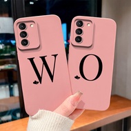 Fashion Simple Initial Pink Cases For Samsung Galaxy S20FE S20Lite S20 S20Ultra S20+ Phone Case Soft