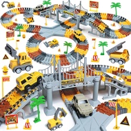 Kids Toys 237 PCS Construction Toys Race Tracks Toy for 3 4 5 6 7 8 Year Old Boys Girls, 5 PCS Const
