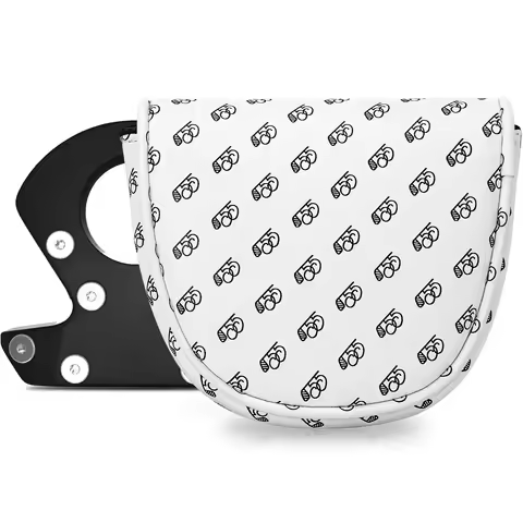 1pc Printing Style Club Head Cover, Golf Putter Club Head Cover, Half Circle Putter Head Cover, Club