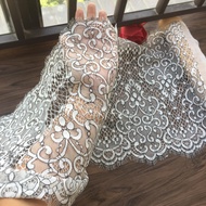 36cm Widened Black White Hollow Eyelashes Lace Accessories Wedding Dress Decoration 16.8 Yuan Free S