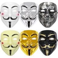 6 Pack V untuk Topeng Vendetta, Topeng Pesta Cosplay Hacker Tanpa Nama Berkualiti Guy Fawkes, untuk 