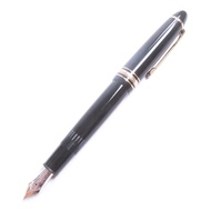 【5積分】成色極佳 □MONTBLANCMeisterstück 146 鋼筆，14K 金筆尖（M），筆帽式，黑金配色，帶筆盒，德國製造，男士款