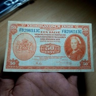 Uang Pecahan 50 Cents Seri Nica Tahun 1943