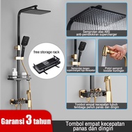 REAIM Shower Set 4 Fungsi Panas-Dingin Dengan Faucet Keran Shower Set Stainless Shower Tiang Set