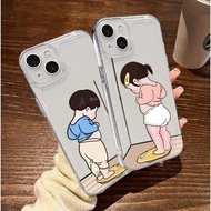 HP Casing Cute Couplehp Character Child Scale - Compatible Case For Samsung A30S A36 A40 A50 A50S A5