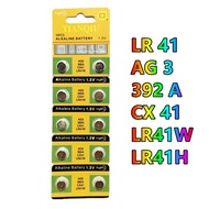【READY STOCK】LR41 AG3 392A LR41H Alkaline 1.5V Button Cell Battery (10pcs)