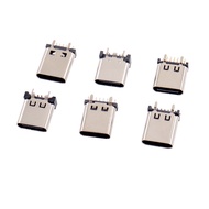 TYPE-C Female Socket 14P Stand-Up Sticker Straight Plug USB Connector 180 Degree Vertical Plug-In Bo