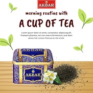 Akbar Orient Mystery 250g Loose Leaves Tin Treasure Box Ultimate Premium Ceylon Tea (EXP:01/2025)