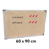 SOFT BOARD HANGING MADING BOARD 60 X 90 CM BROWN SOFTBOARD PIN BOARD
