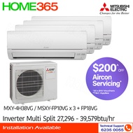 (PRE-ORDER) Mitsubishi StarMex Multi-Split AirCon MXY-4H38VG/MSXY-FP10VG x 3 + FP18VG