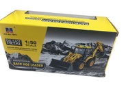 1:50 Huina 1704 Two-way Excavator Forklift Backhoe Loader Truck Model For Kids Gift Toys Open-window Over 8 Years Old
