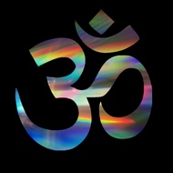 Yoga Meditation Om Ohm Symbol Waterproof Vinyl Car Sticker Car Styling Decal (Color:Multicolor/Black