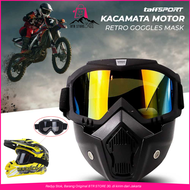 COD TaffSPORT BOLLFO Kacamata Goggles Mask Motor Retro Windproof Kacamata trail cross murah 100 beni