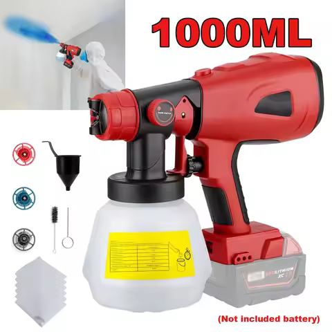 Cordless Paint Sprayer replacement for Milwaukee Battery Handheld Electric Paint Sprayer with 1000ML
