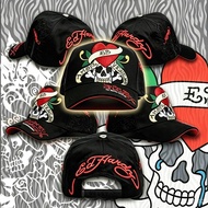 Ed Hardy Sad Boyz Snapback Baseball Cap | Tattoo Embroidery Adjustable Trucker Hat for Men Women BLE