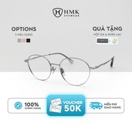 HMK EYEWEAR Premium Titanium Glasses Frame, Lightweight Round Shape, Reduces Rust - KL08102
