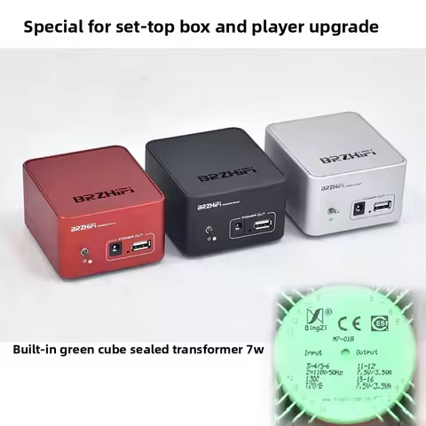 BRZHIFI Audiophile Grade 5V1A Linear Power Supply Original Bull Set-Top Box, Player Upgrade Special