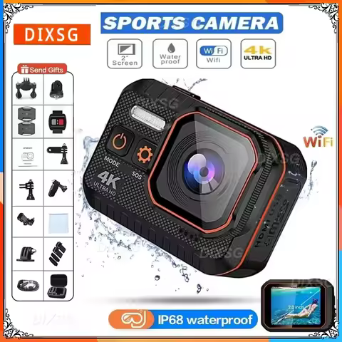4K HD Wifi Camera 60FPS 170° Wide Angle Action Kamera Outdoor Sport Waterproof Bike Motorcycle Helme