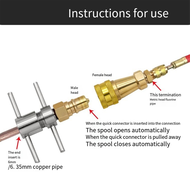 Wrench Type Quick Connector Refrigerator Freezer Fluorine Injection Connector 1/4inch Copper Pipe
