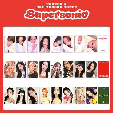 8Pcs/Set KPOP fromis_9 Supersonic Album Selfie Photocards Jiheon Seoyeon Nagyung Jiwon Two Sides Pos