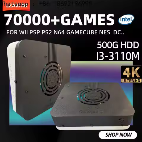 New Super Game Console X3 500G HDD 70000+Games I3-3110M For Wii PS2 N64 PSP GameCube N64 Plug and Pl