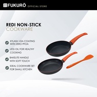 Fukuro Redi 3Pcs Non-Stick Cookware Set - Fry Pan (20cm & 26cm) + Spoon