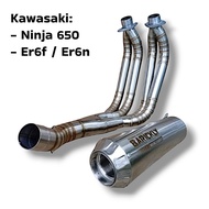 Ekzos Kawasaki Er6f Er6n Ninja 650 4-Cylinder-Look Full Exhaust System Original Barickly Racing Exha