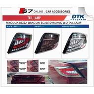 Perodua Bezza tail lamp 2016 - 2025 Version 4 Dragon Scale Design Dynamic Tail Lamp With Signal Runn
