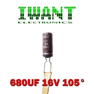 680uf 16V 105 C 680UF 16VOLT CAPASITOR ELCO 680UF 16V