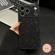 Black Glitter Cool Phone Case For Vivo S30 Pro Mini X300 X200 X200S X100 X100S X90 X80 X70 X70T X60 