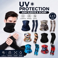 Bandana Scarf Handsock Rider Mask Ice Fabric Arm Sleeves Mask UV Protection Sarung Lengan Tangan
