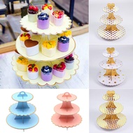 Cup Cake Stand Decorations Birthday Tableware 3 Tier Dessert Stand Reusable Mini Cake