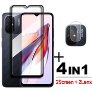 4in1 For Redmi Note 11E 12 Pro Max Lens Film For Redmi 12C 11A 10C A1 + 2022 4G Tempered Glass 2.5D Full Cover Screen Protector