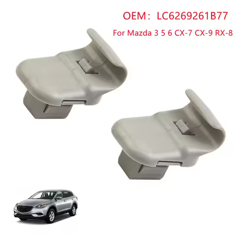 2pcs Car Sun Visor Clip Gray LC6269261B77 For Mazda 3 5 6 CX-7 CX-9 RX-8 MPV Interior Hanger Hook Cl