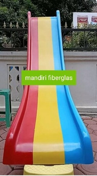 mainan anak PEROSOTAN FIBER ukuran 2 meter dengan  3 warna. perosotan pelangi,seluncuran anak