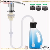 ALMA Soap Dispenser No-spill Countertop Detergent Water Pump Stainless Steel Lotion Dispenser