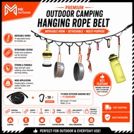 Outdoor Camping Rope Moveable Hook Detachable Hanging Storage Rack Shelf S-Shaped Hook Clothes Hange