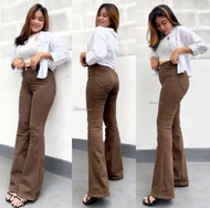 celana cutbray jeans wanita terbaru//celana cutbray polos wanita coklat tua//celana jeans cutbray wa