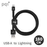 PQI 蘋果MFi認證 USB to Lightning 編織充電線(iCable AL180)(1.8M)-恆星黑