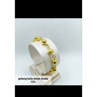 Light Gold Bracelet/ Light Gold Ball Bracelet Women's Light Gold Bracelet/ Light Gold Bracelet 2gr
