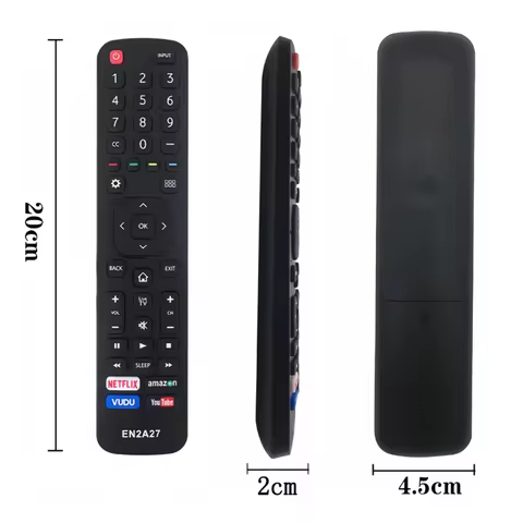 LongYue EN2A27 Universal Remote Control for Hisense 4K LED HD UHD Smart TVs Compatible with Models E