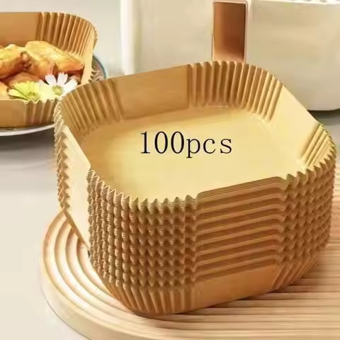 100pcs Air Fryer, Paper Air Fryer Liner, Paper Basket Bowl, Homemade Sweets, Family Gatherings, Part