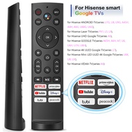 Replacement Remote Control for Hisense Smart Google TV，for Hisense UHD 4K ULED Google TVs (No voice 