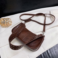 Túi Hobo Nâu Cà Phê Cổ Điển Cho Nữ MusicFest Y2KFest Trở Lại Trường Mùa Thu