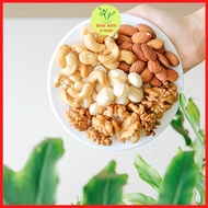 Hạt mix còn sống làm sữalàm bánh (Óc chó + Macca + Hạnh nhân + Điều + Hướng dương + Bí) 500Gr