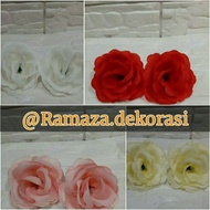 bunga mawar jumbo 8cm/ bunga artificial/bunga mawar backdrop/mawar
