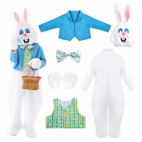 Easter Rabbit Bunny Rabbit Mascot Costume Kids Cosplay Bunny Costume Party Decoration Christmas Birt
