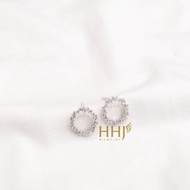 Earrings - blue sea stone earrings - HHJ - Silver S95