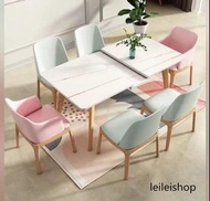 P735北欧岩板伸缩餐桌折叠多功能家用防刮桌白蜡木可拉伸（包运输）